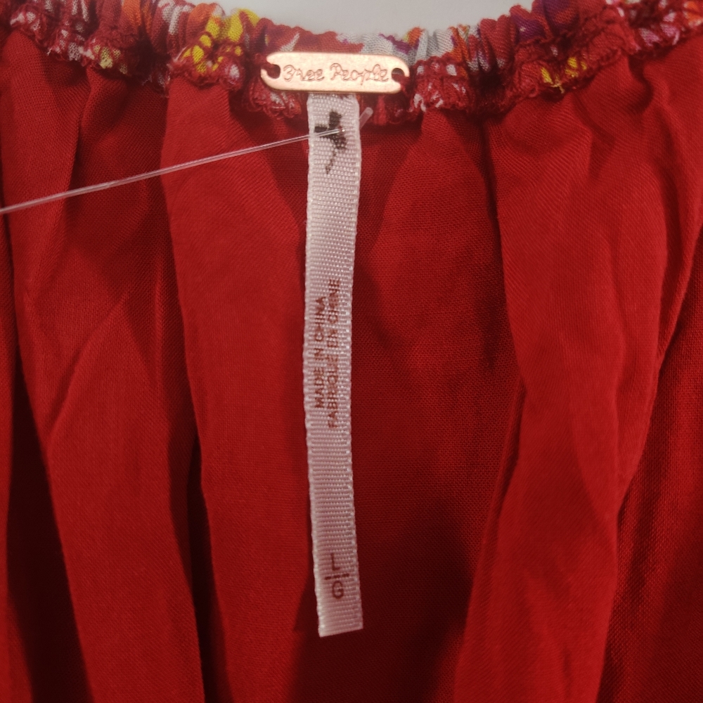 Free People Daisy Babe Crop Bubble Halter Tie Top Large NWOT - Picture 9 of 11